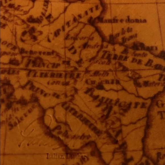 Patricia Nash Leather “Vinci Map Riot Rust” Leather Journal Cover refillable. - Picture 2 of 9